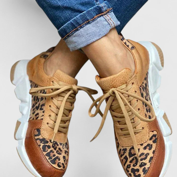 Women's Leopard Print Comfort Shoes - Elegant Pain-Free Walking