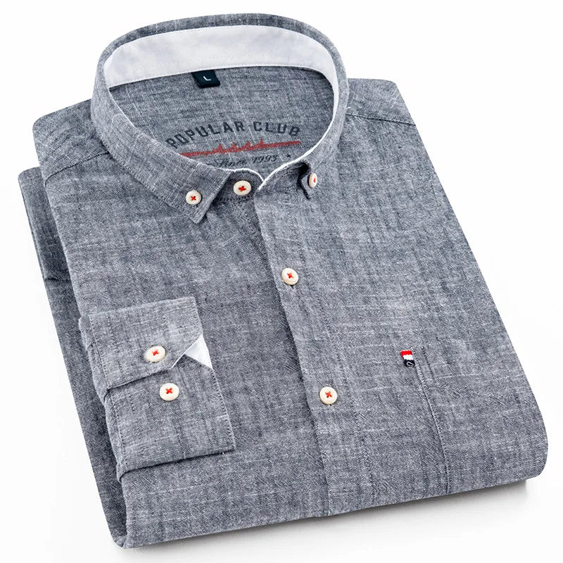 Men's Linen Casual Shirt – Breathable Warm-Weather Summer Shirt