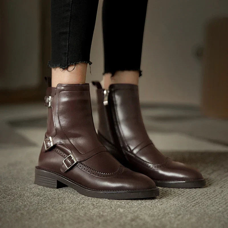 Women's Genuine Leather Chelsea Boots - Effortless Everyday Style