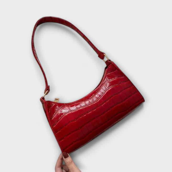 Women's Shiny Leather Bag - Everyday Elegance & Practical