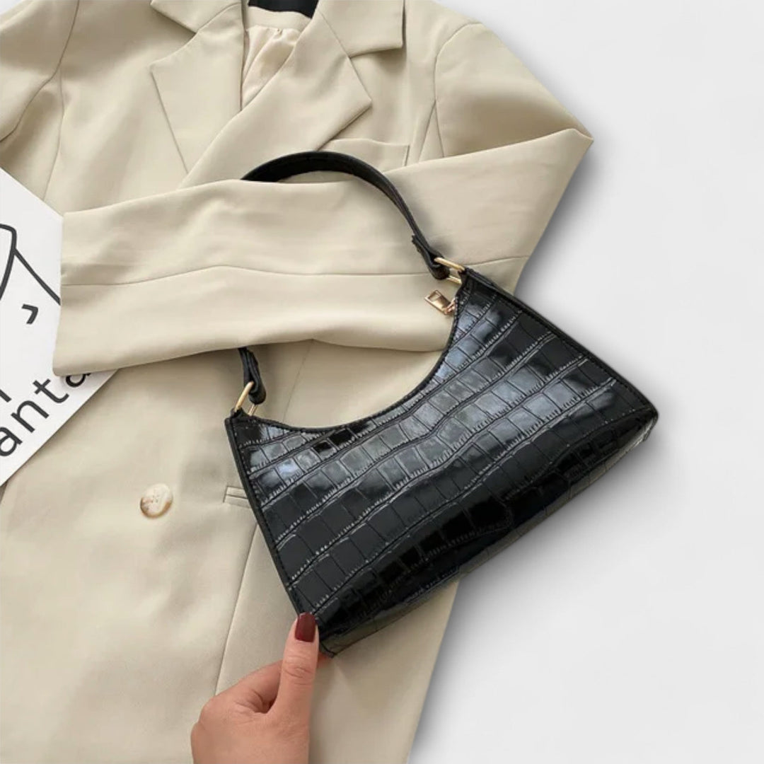 Women's Shiny Leather Bag - Everyday Elegance & Practical