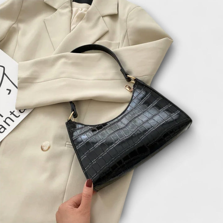 Women's Shiny Leather Bag - Everyday Elegance & Practical