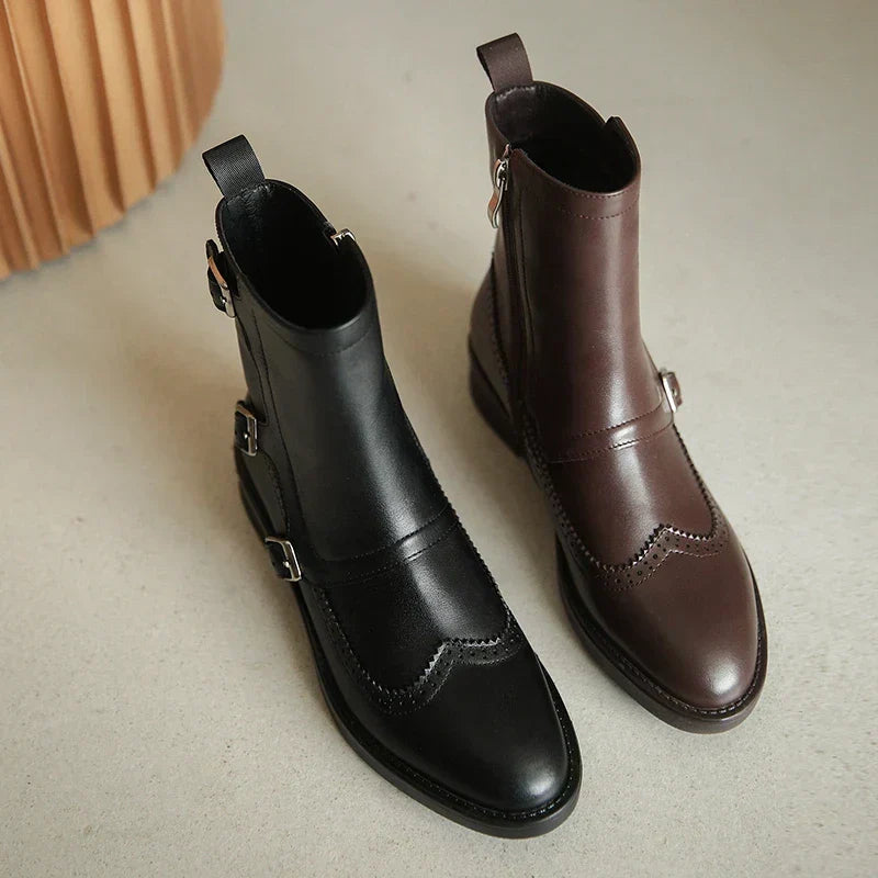 Women's Genuine Leather Chelsea Boots - Effortless Everyday Style