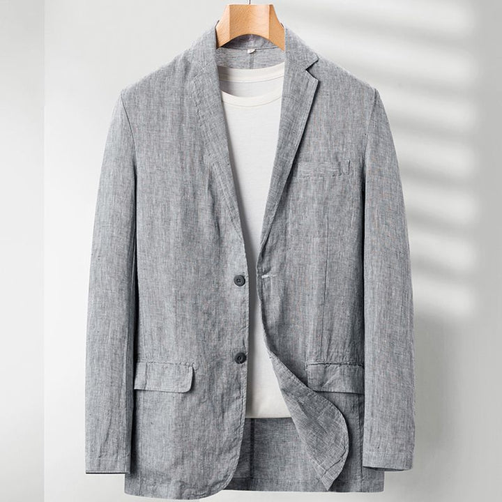 Men's Linen Blazer – Unstructured Two-Button Summer Sport Coat