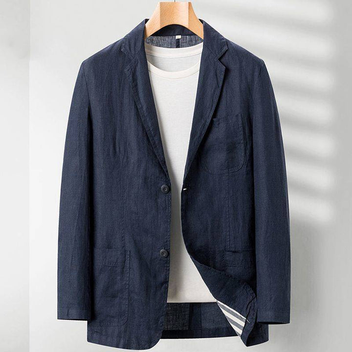 Men's Linen Blazer – Unstructured Two-Button Summer Sport Coat