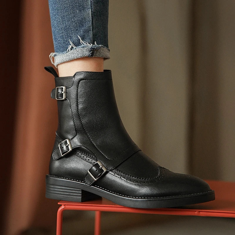 Women's Genuine Leather Chelsea Boots - Effortless Everyday Style