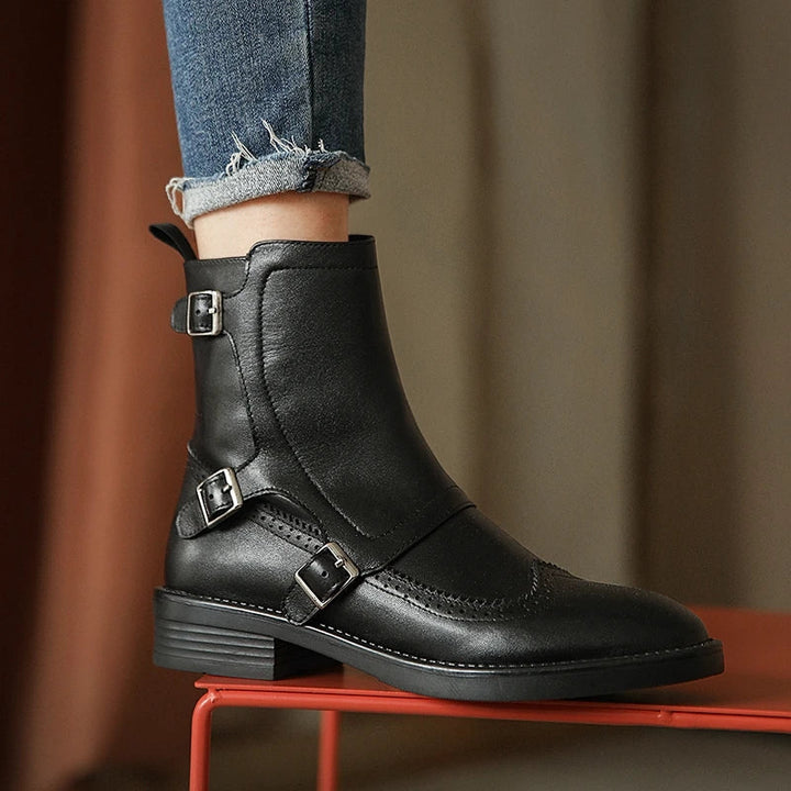 Women's Genuine Leather Chelsea Boots - Effortless Everyday Style