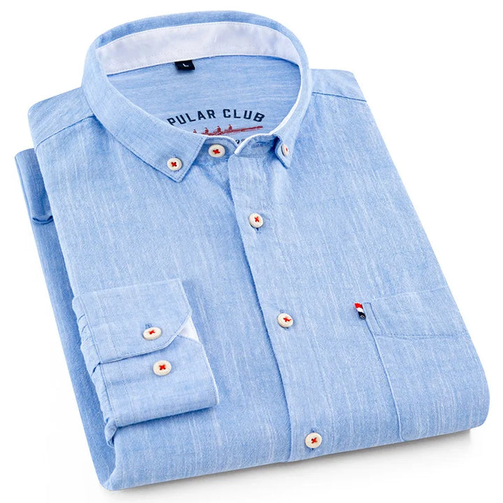 Men's Linen Casual Shirt – Breathable Warm-Weather Summer Shirt