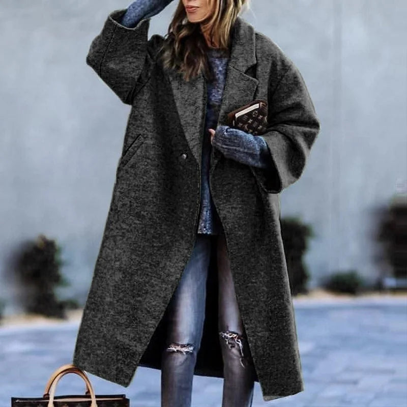 Women's Elegant Coat - Timeless Sophistication & Warmth