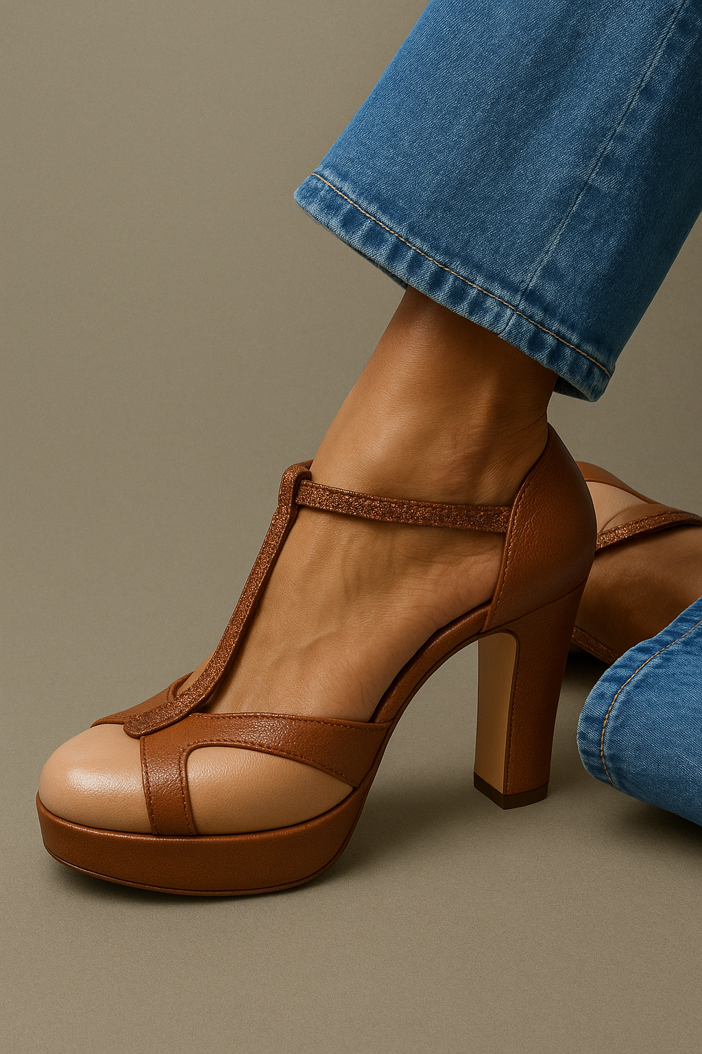 Women's Vintage T-Strap Platform Heels – Everyday Comfort