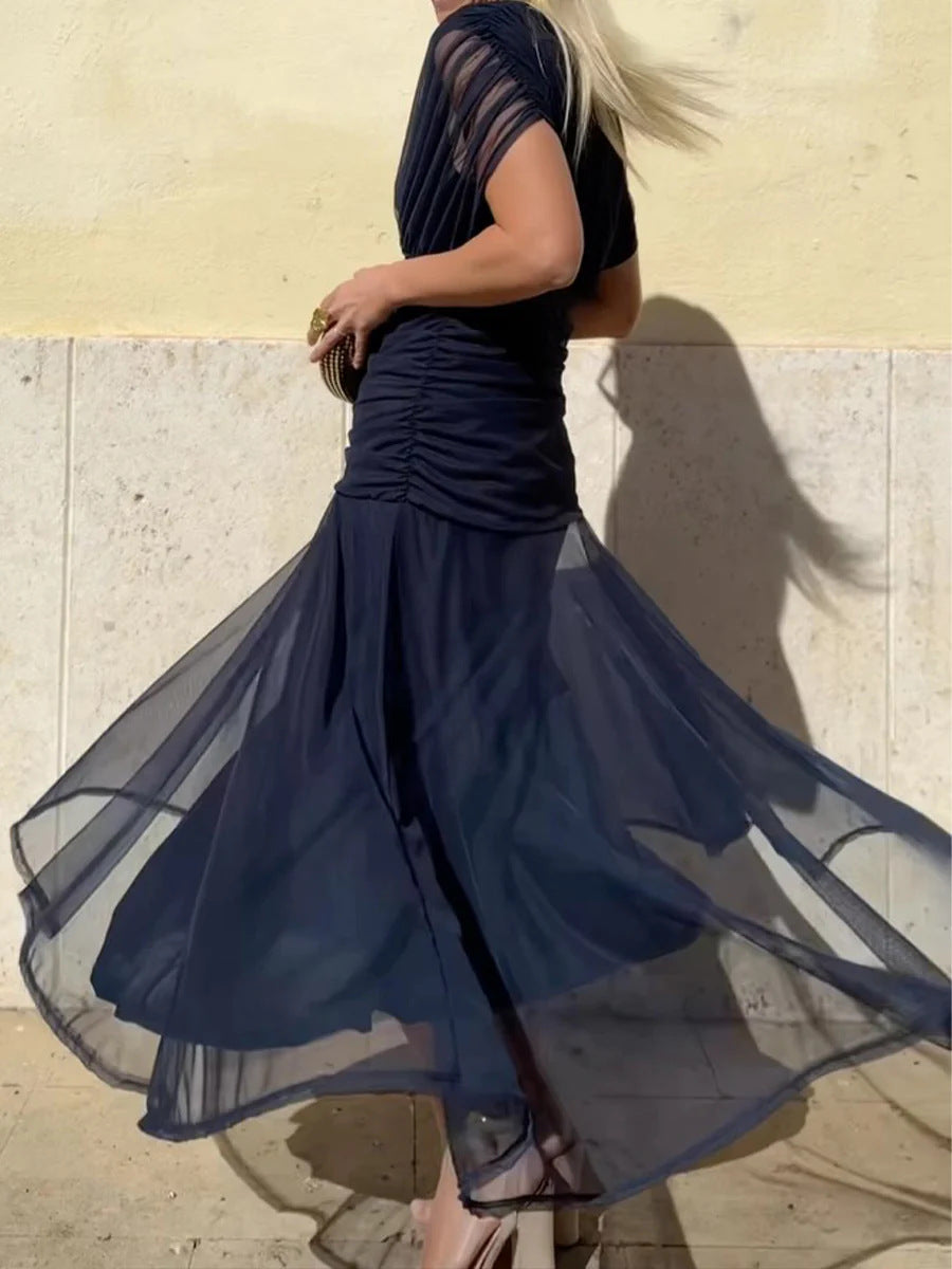 Women's Long Floral V-Neck Dress – Effortlessly Elegant
