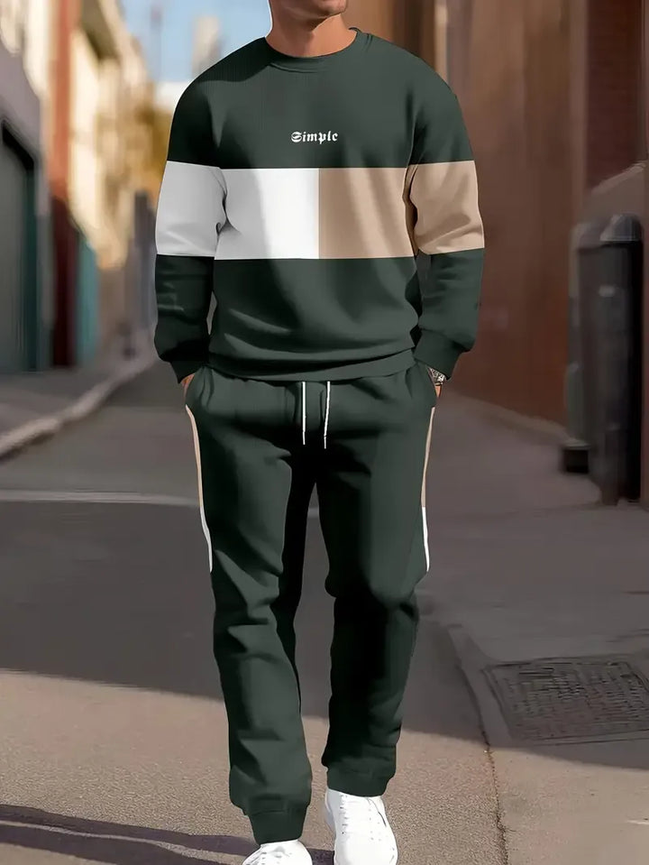 Men's Cotton Two-Piece Set - Effortless Fall Style