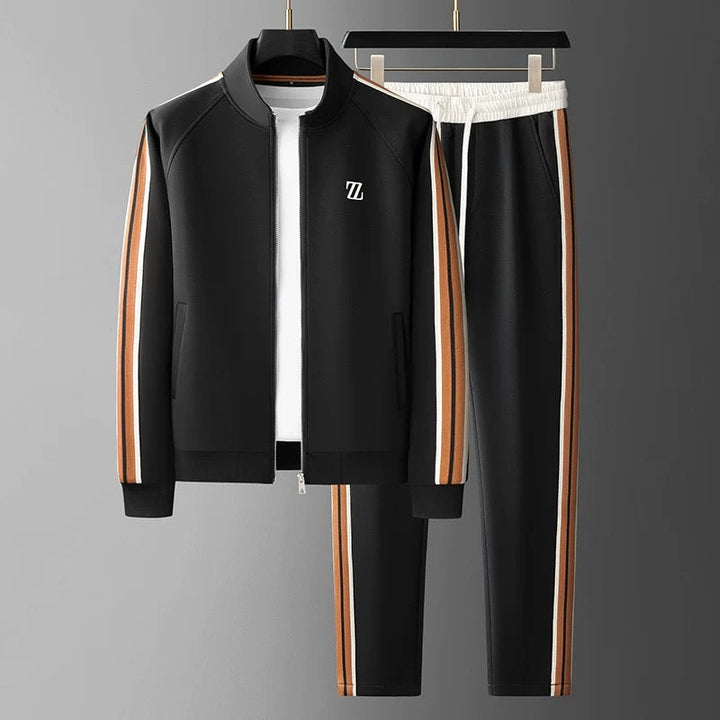 Unisex's Striped Tracksuit Set - Sporty Comfort for Daily Wear