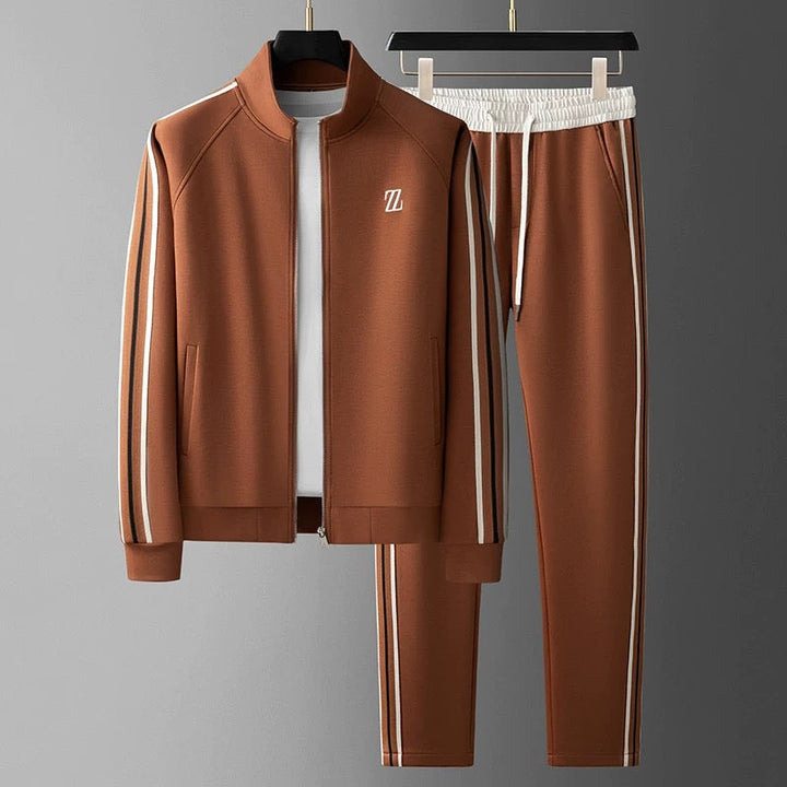 Unisex's Striped Tracksuit Set - Sporty Comfort for Daily Wear