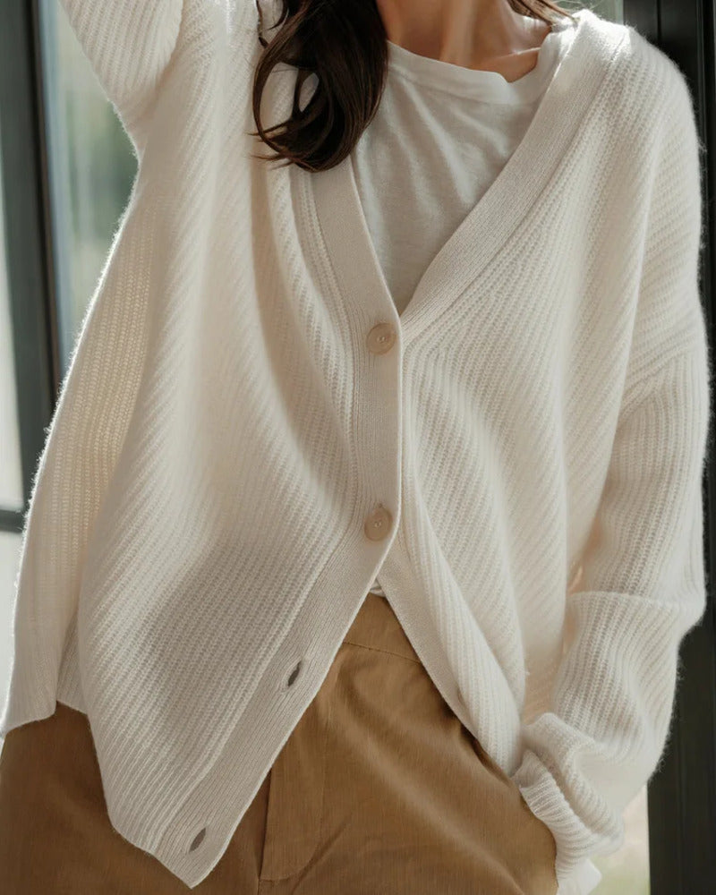 Women's Oversized Relaxed Fit Cardigan - Cozy Layering Essential