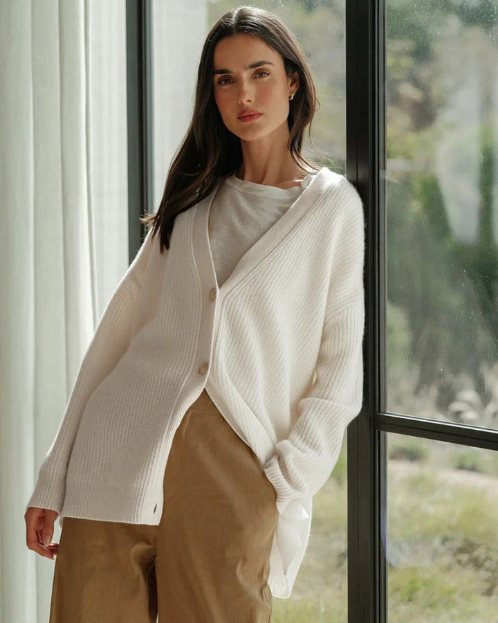 Women's Oversized Relaxed Fit Cardigan - Cozy Layering Essential