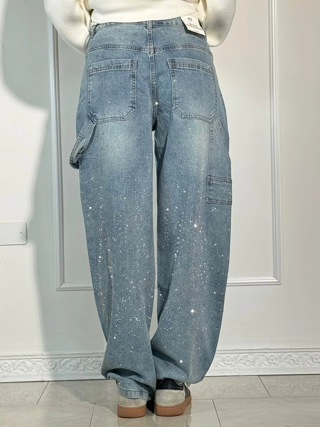 Women's Victoria High-Waist Glitter Jeans - Sparkle with Confidence
