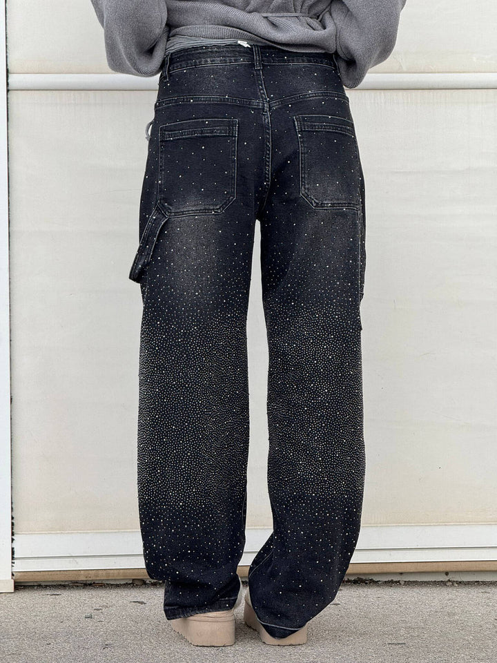 Women's Victoria High-Waist Glitter Jeans - Sparkle with Confidence