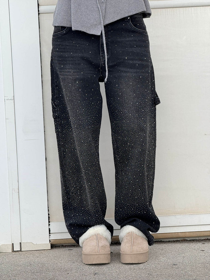 Women's Victoria High-Waist Glitter Jeans - Sparkle with Confidence