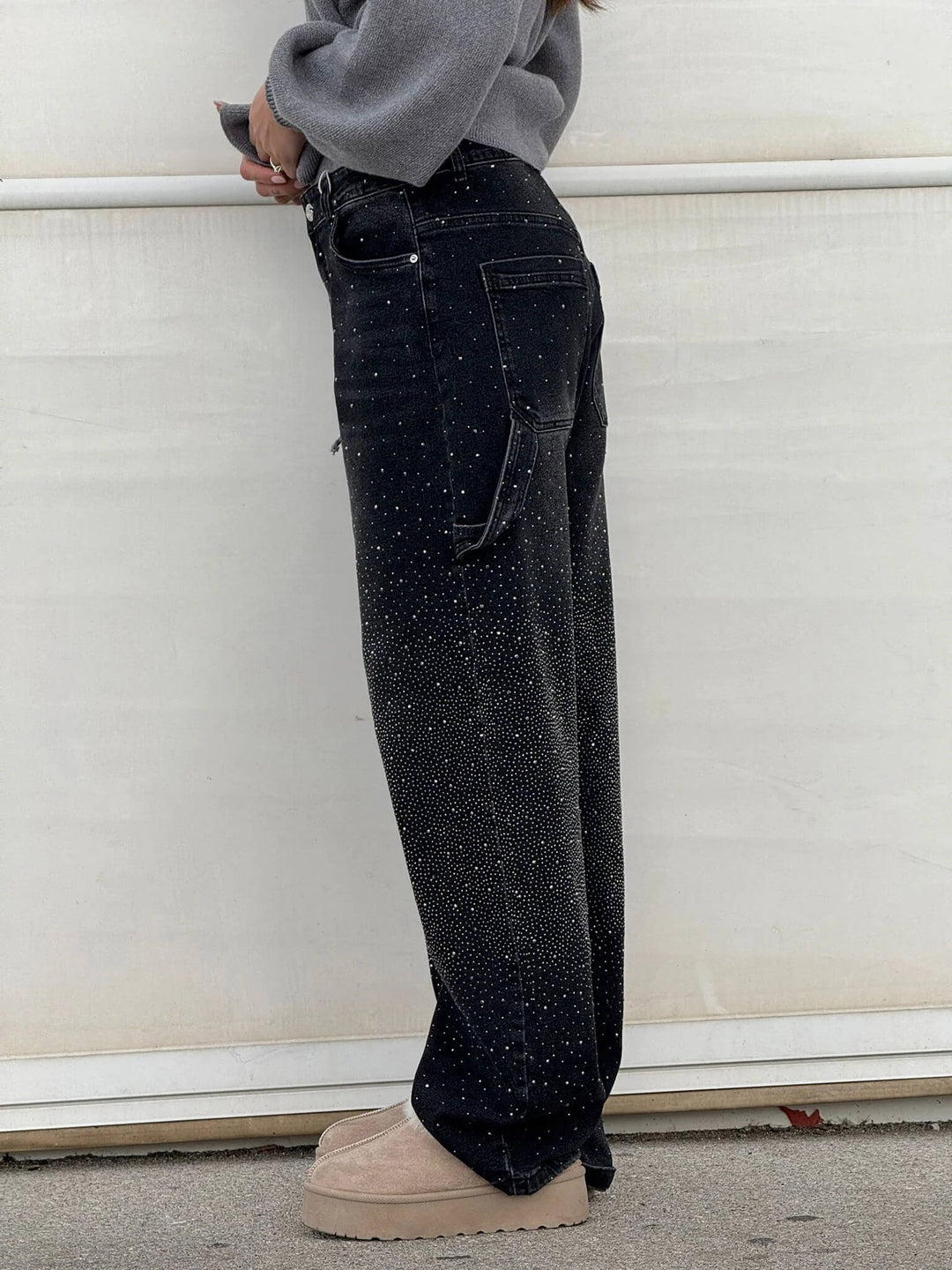 Women's Victoria High-Waist Glitter Jeans - Sparkle with Confidence