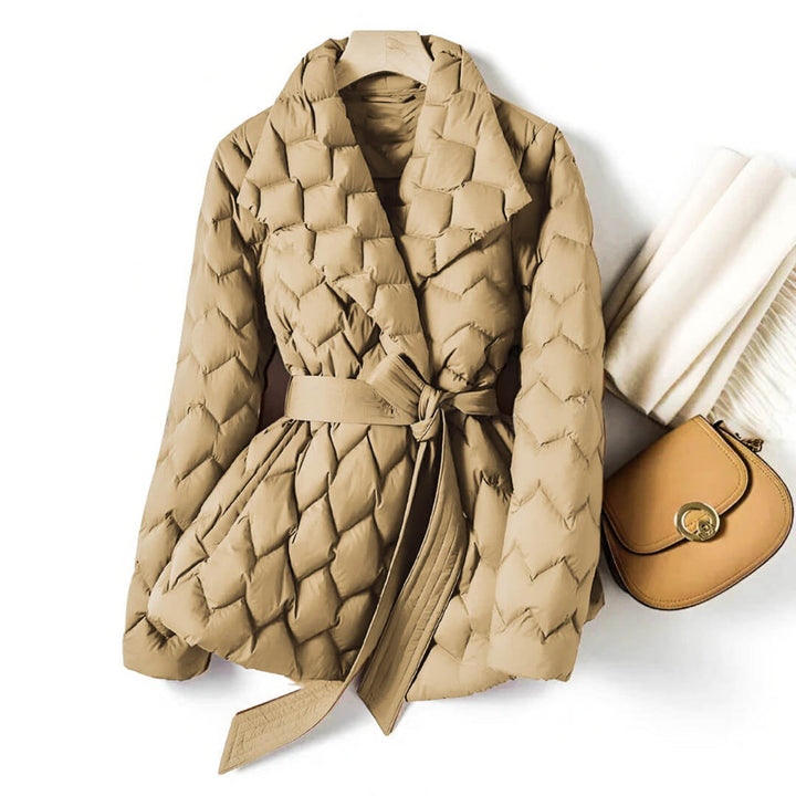 Women's Danielle Belted Quilted Coat - Elegant & Cozy