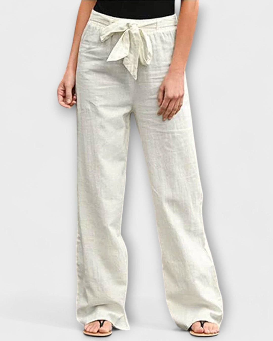 Women's Tie Waist Wide Leg Pants - Effortless Elegance