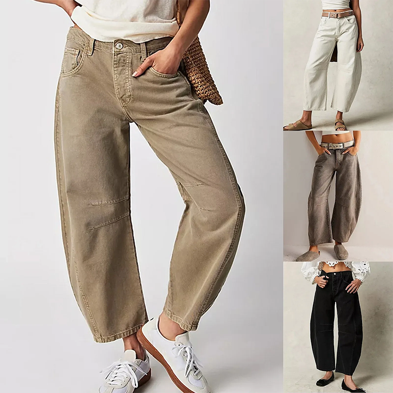 Women's Wide-Leg Stretch Denim Jeans – Relaxed Everyday Fit