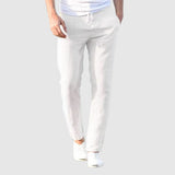 Men's Linen-Cotton Drawstring Trousers – Coastal Relaxed Fit