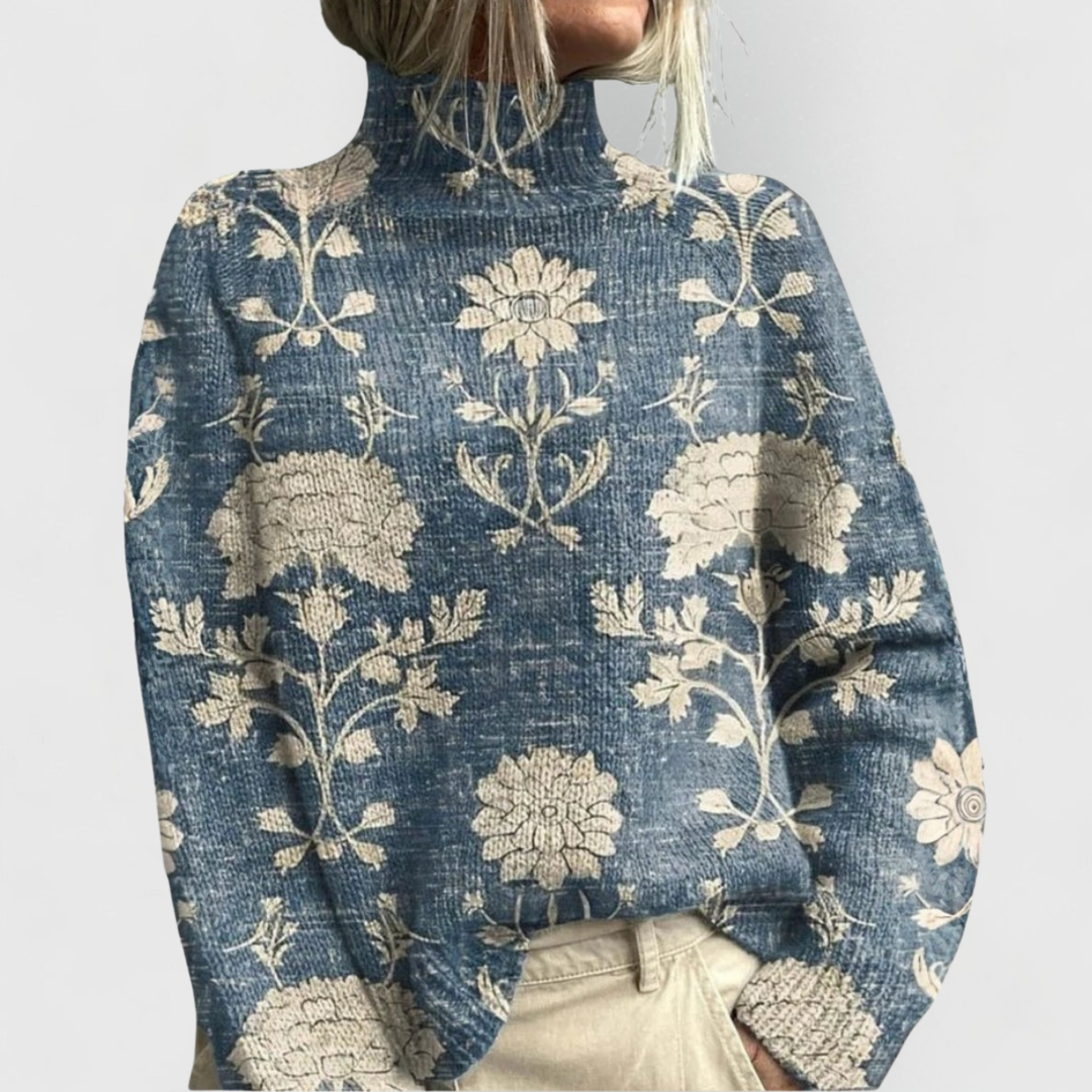 Women's Woodland Embroidered Knit Sweater - Winter Essential