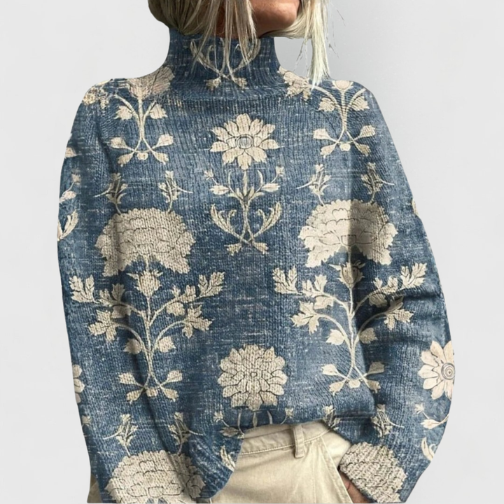 Women's Woodland Embroidered Knit Sweater - Winter Essential