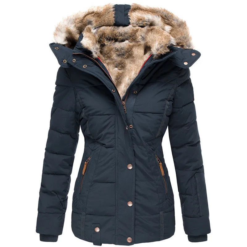 Women's Faux Fur Winter Coat - Cozy Elegance for Chilly Days