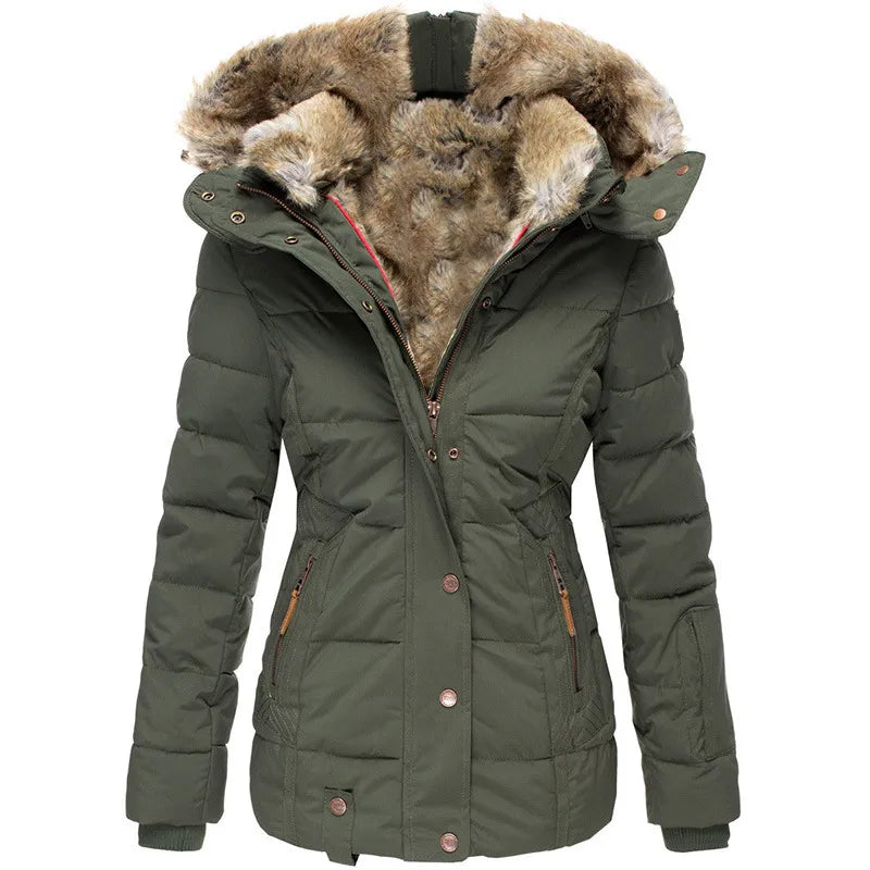 Women's Faux Fur Winter Coat - Cozy Elegance for Chilly Days