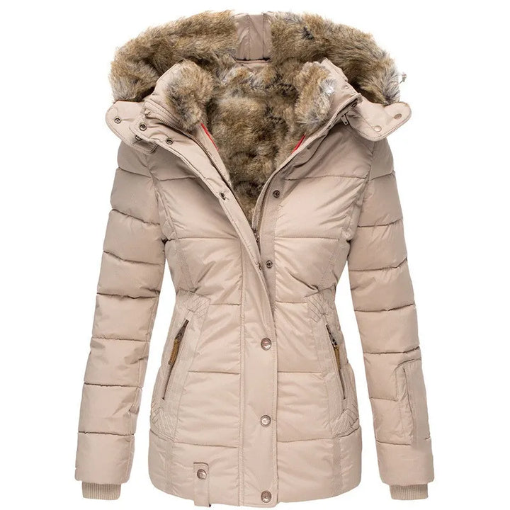 Women's Faux Fur Winter Coat - Cozy Elegance for Chilly Days