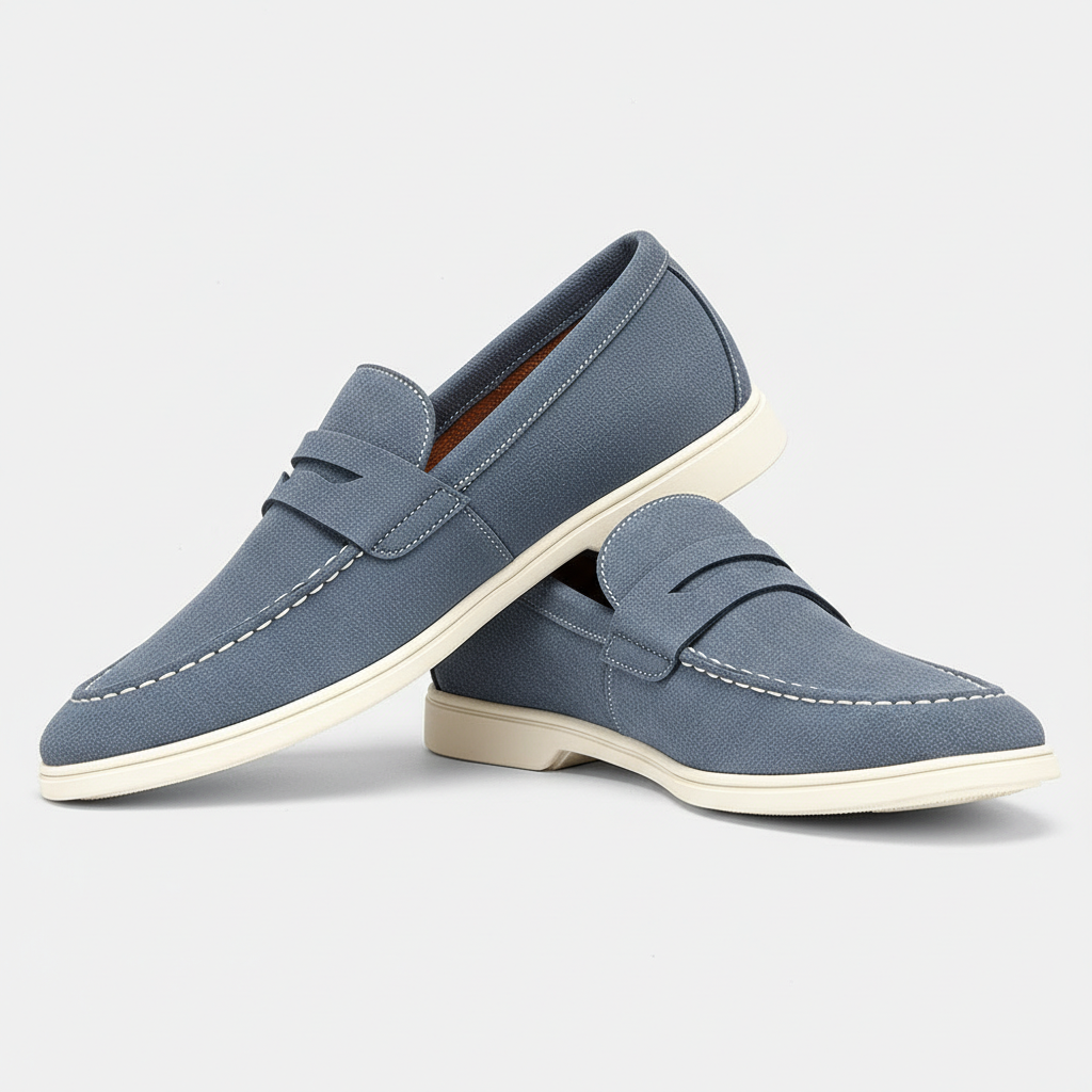 Men's Suede Slip-On Loafers – Soft Casual Driving Shoes
