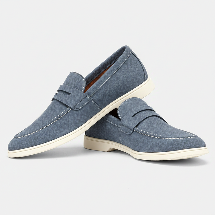 Men's Suede Slip-On Loafers – Soft Casual Driving Shoes
