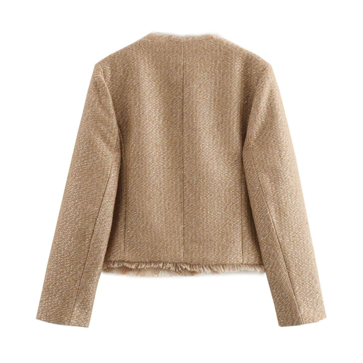 Women's Tailored Tweed Jacket - Timeless Elegance for Any Occasion