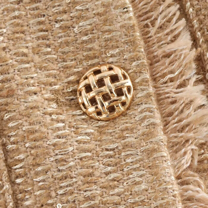 Women's Tailored Tweed Jacket - Timeless Elegance for Any Occasion