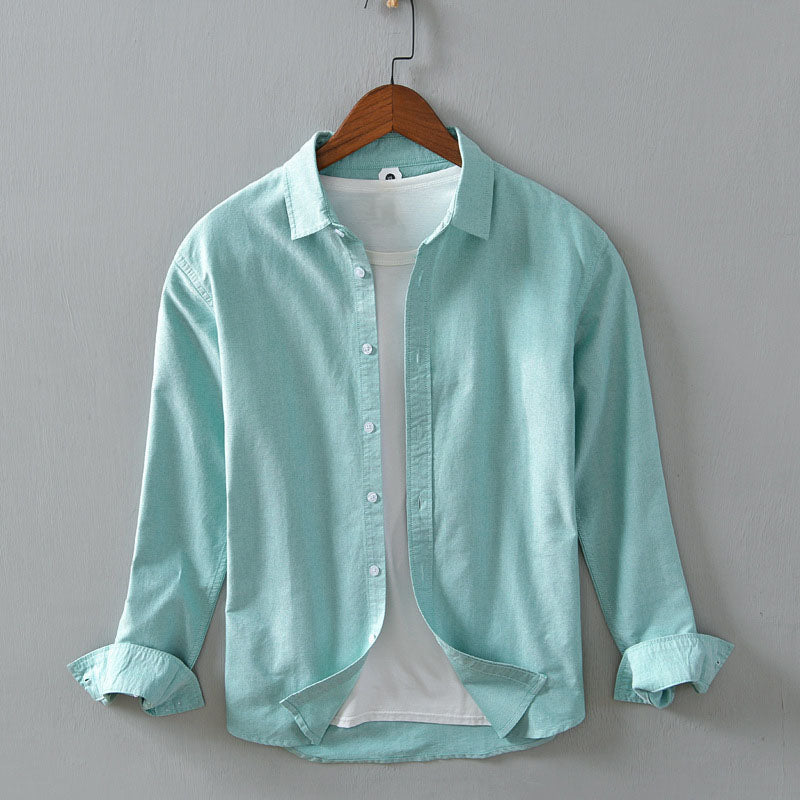 Men's Cotton Shirt – Versatile Button-Front Smart Casual Layer