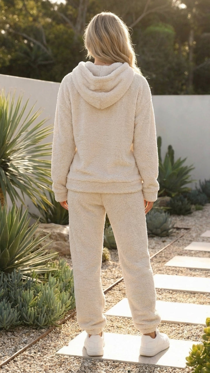 Women's Fleece Matching Lounge Set - Cozy Comfort for Lounging