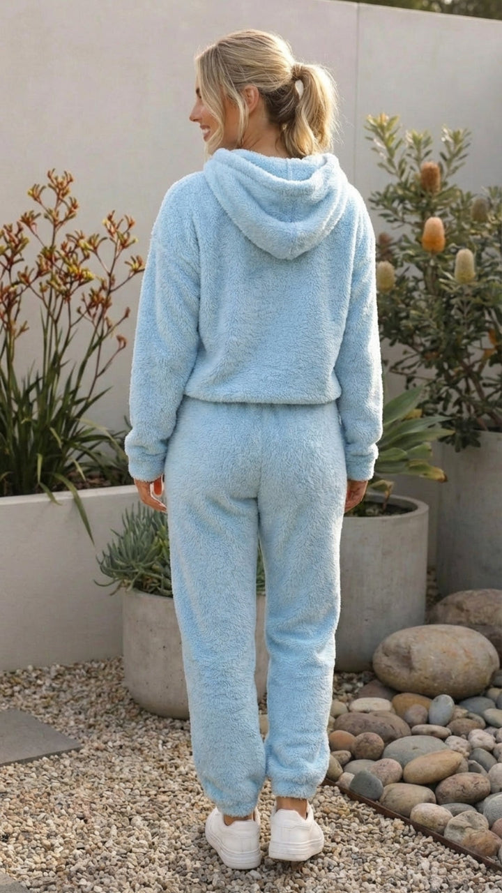 Women's Fleece Matching Lounge Set - Cozy Comfort for Lounging
