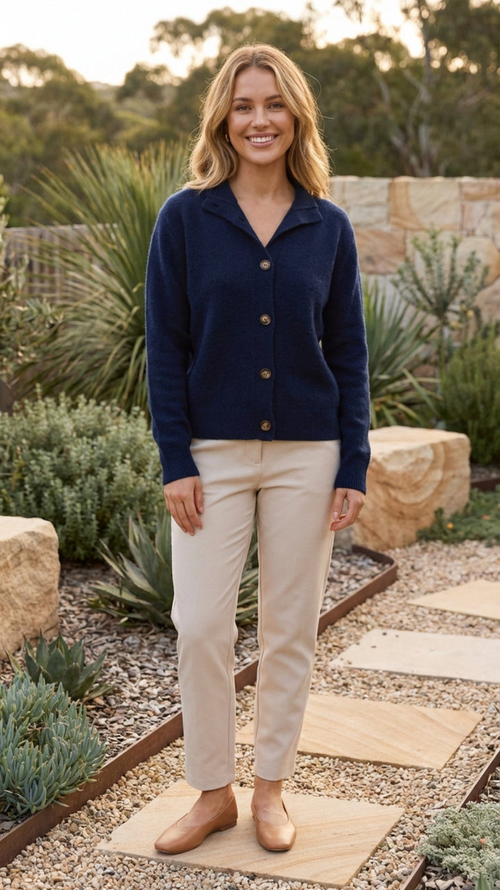 Women's Long Sleeve Button Knit Cardigan - Everyday Layering