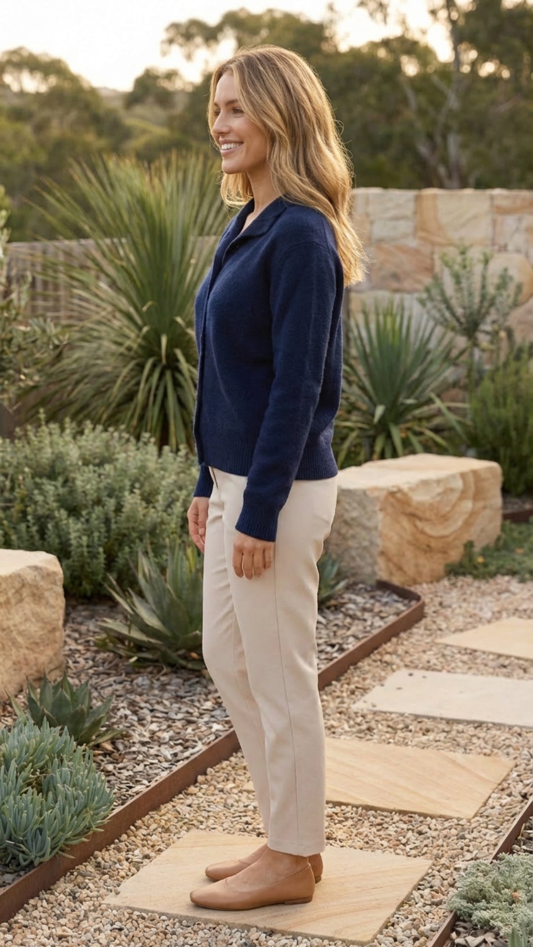 Women's Long Sleeve Button Knit Cardigan - Everyday Layering