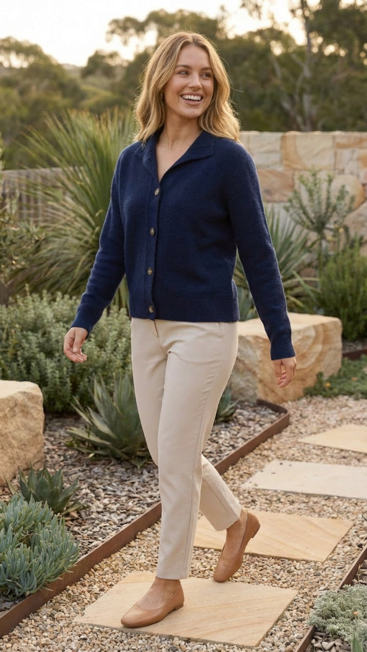 Women's Long Sleeve Button Knit Cardigan - Everyday Layering