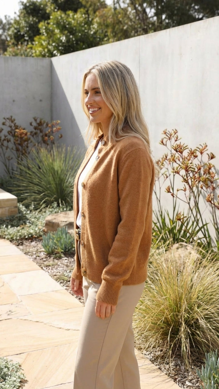 Women's Long Sleeve Button Knit Cardigan - Everyday Layering