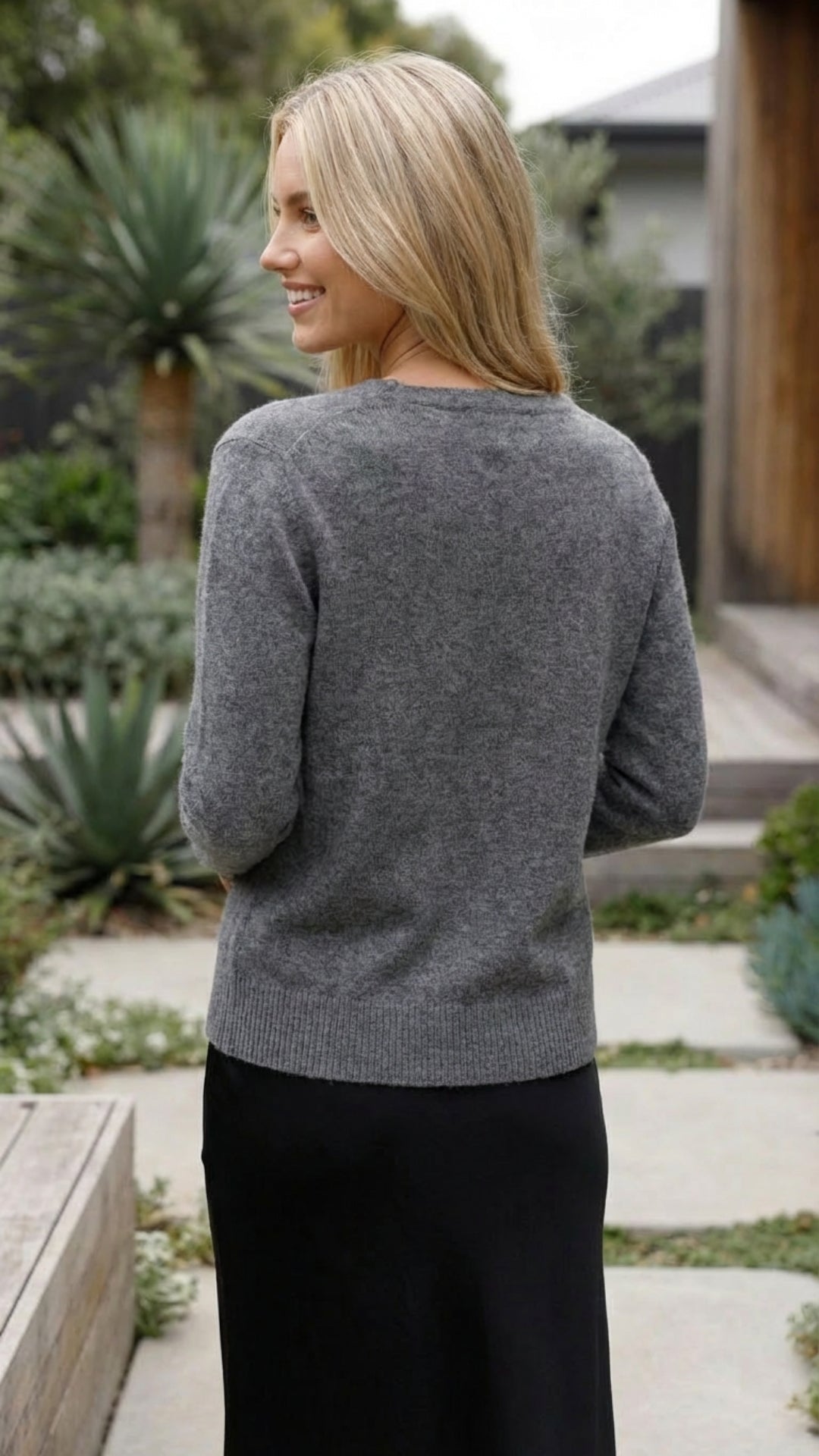 Women's V-Neck Button-Up Knit Cardigan - Everyday Layering Essential