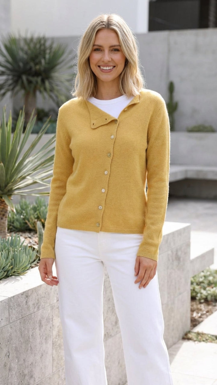 Women's V-Neck Button-Up Knit Cardigan - Everyday Layering Essential