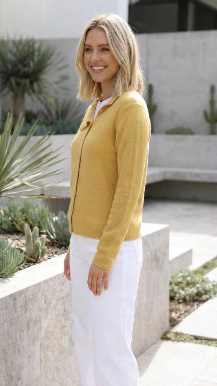 Women's V-Neck Button-Up Knit Cardigan - Everyday Layering Essential