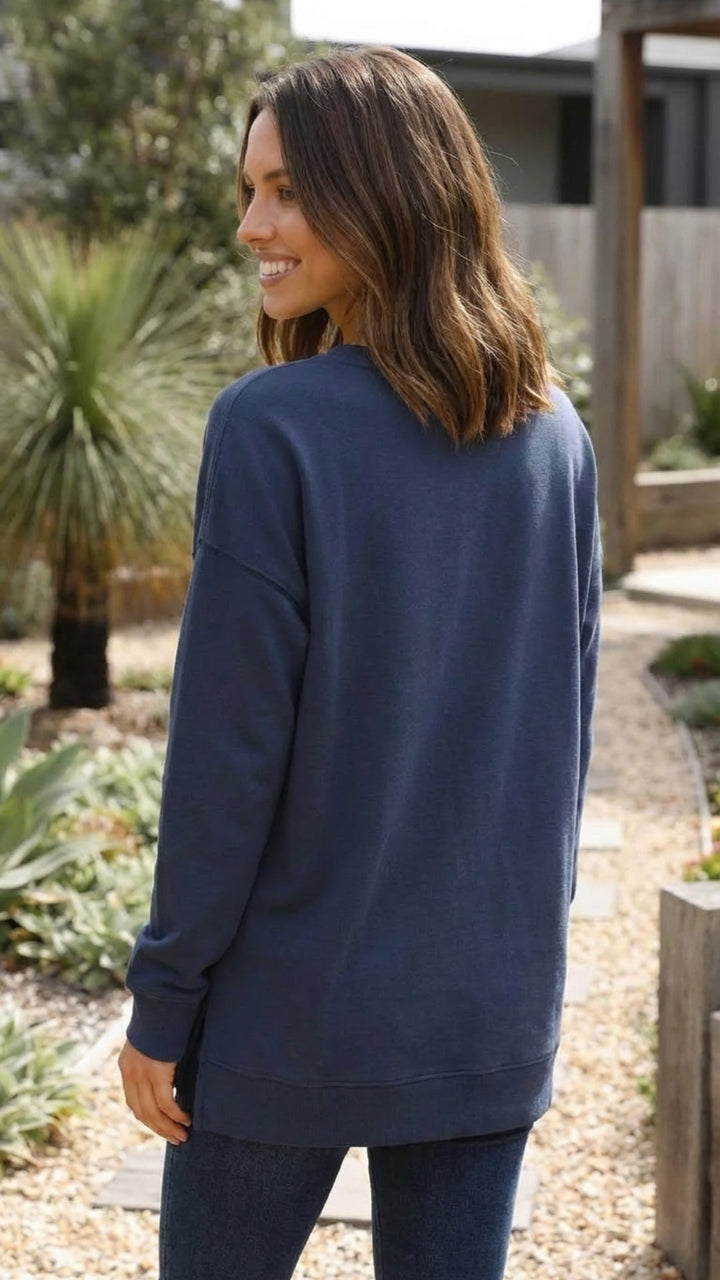 Women's Plain Crew Neck Sweatshirt - Everyday Layer