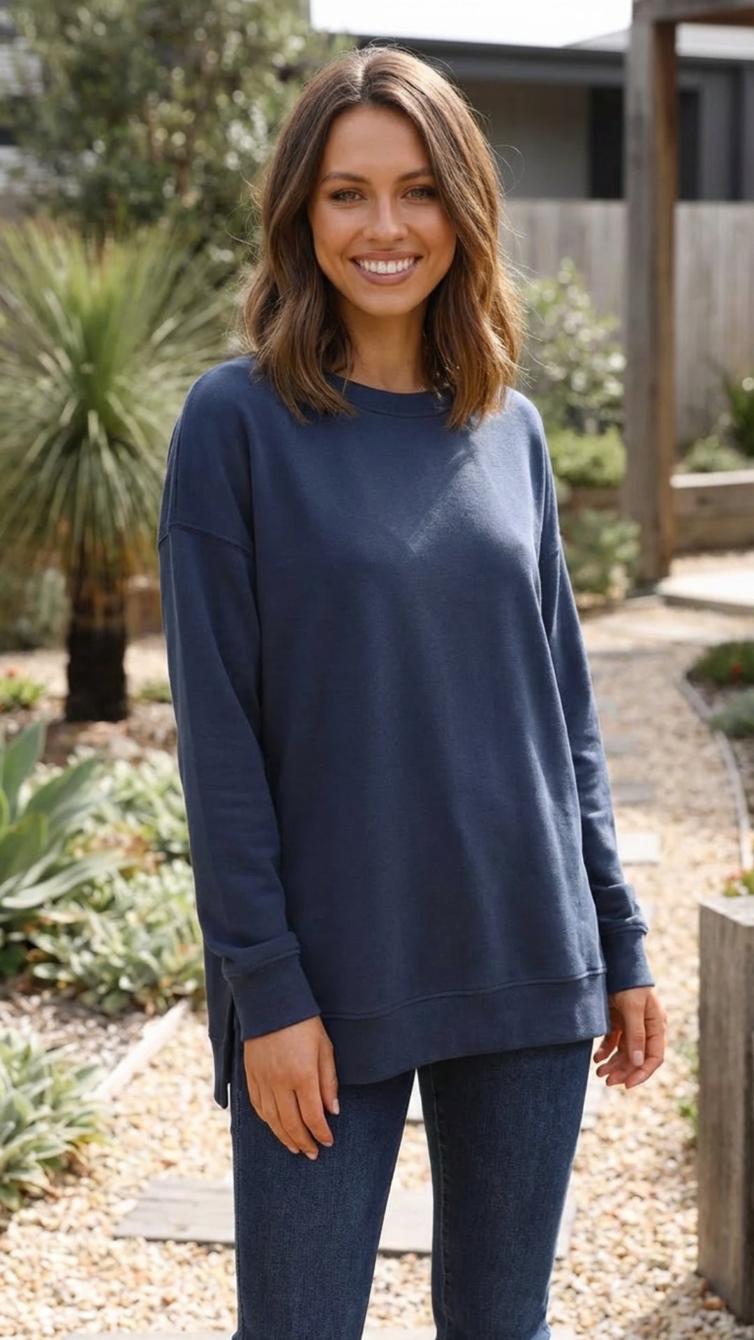 Women's Plain Crew Neck Sweatshirt - Everyday Layer