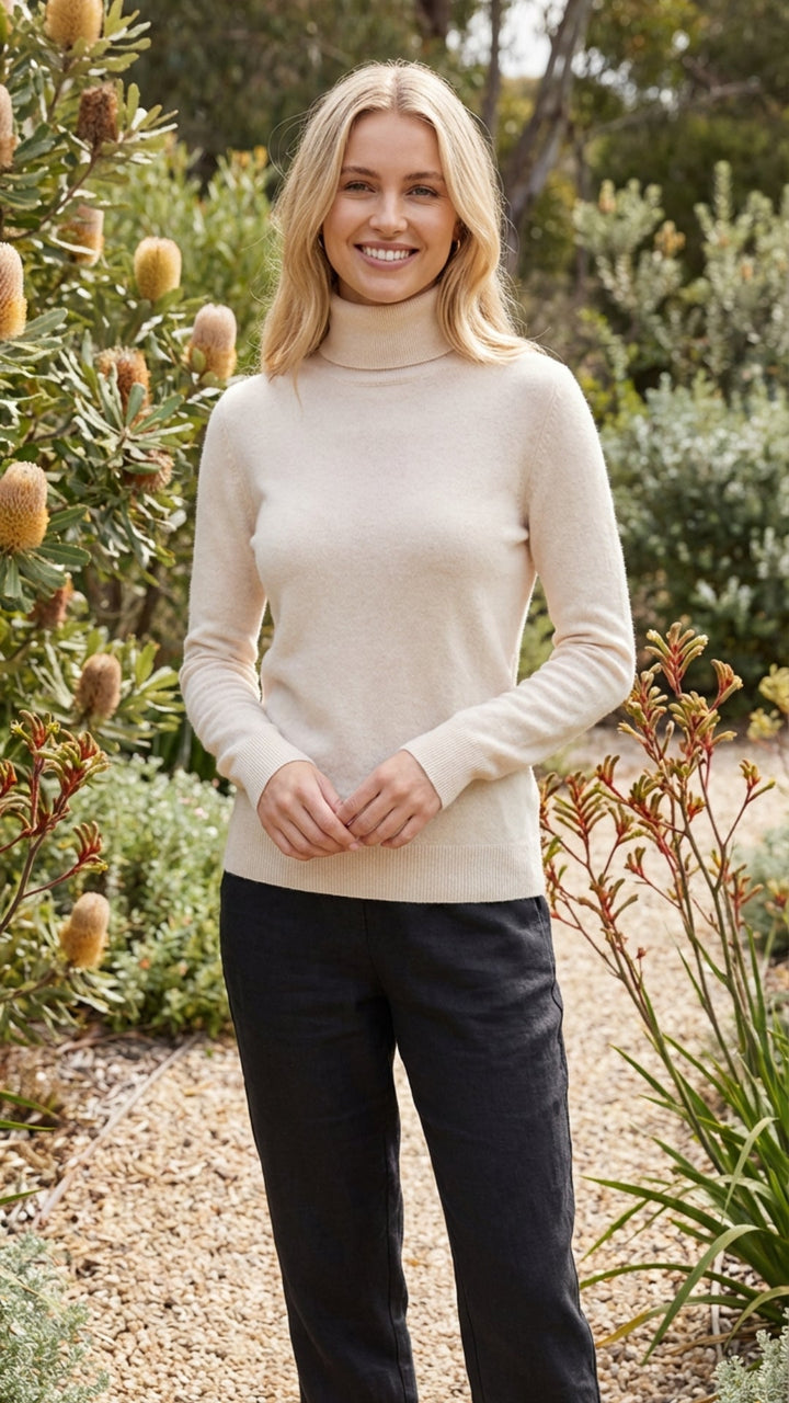 Women's Turtleneck Knit Sweater - Everyday Layering Essential